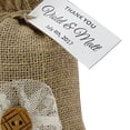 thumbnail image 3 of 50 Rustic Wedding Burlap Favor Bag Small Jute Bags With Personalized Tags Party Favor Drawstring Pouches 4" x 6.5" inches, 3 of 5