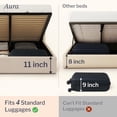 thumbnail image 4 of Aykah Aura Upholstered Queen Size Bed Frame with Storage and Wingback Headboard, No Box Spring Required, 4 of 11