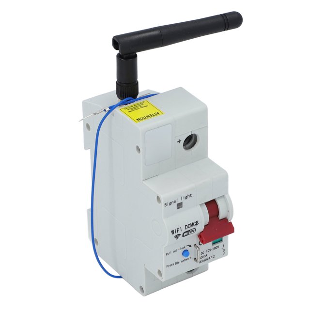 Smart Circuit Breaker 1P High Breaking Capacity DC10V-100V Voice Speaker Mobile Remote Control Rail Installation