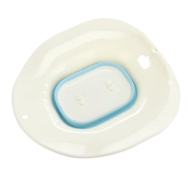 Folding Plastic Sitz Bath Tubs Women Hemorrhoidal Fits Most Standard Toilets Blue