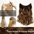 thumbnail image 2 of 20” Invisible Wire Hair Extensions Miracle Secret Fish Line Hairpieces Silky Straight Synthetic hair, 2 of 4