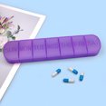 thumbnail image 1 of TopLLC Boîte Hebdomadaire Portable à 7 Compartiments Longue Bande Boîte de Rangement Compartimentée Jours Boîte à Couvercle Indépendante Compartiment de Rangement, 1 of 6