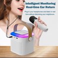 thumbnail image 4 of Machine de Karaoké avec Microphone Sans Fil Portable pour Adultes et Enfants Haut-Parleur de Karaoké BT Lumières RVB, 4 of 8