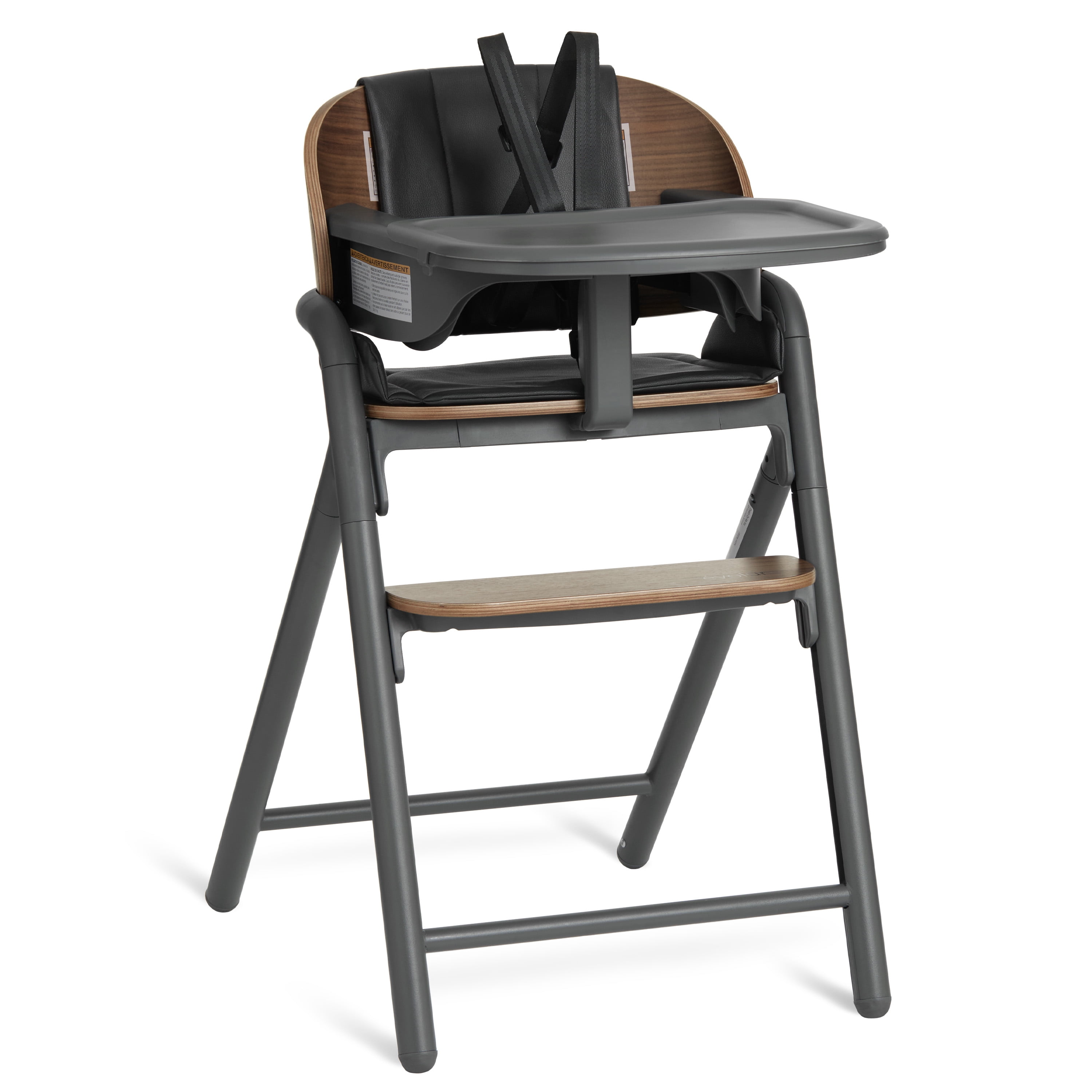 Evolur Step and Savor Convertible High Chair​, Walnut Gray