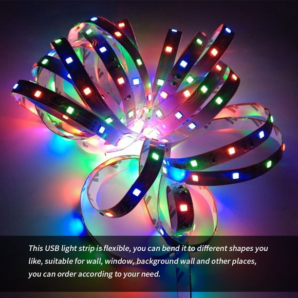 Light Strip Phone APP Strip Light 5050 USB RGB Strip Light; LED RGB Decoration Bluetooth-compatible Smart Lamp, Waterproof, 1m