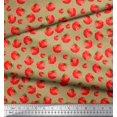 thumbnail image 2 of Soimoi Green Heavy Canvas Fabric Tomato Vegetable Print Fabric by Yard 58 Inch Wide, 2 of 3