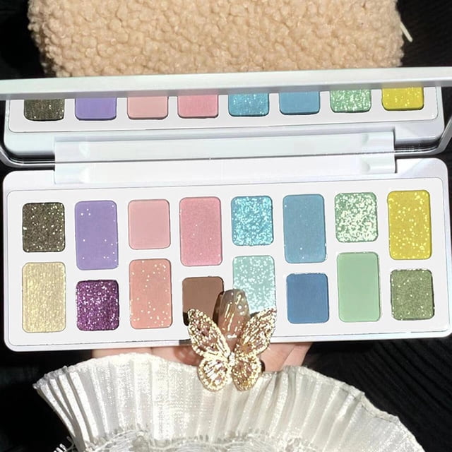 Colorful Artist 16 Color Eye Shadow Palette, Shimmer Glitter & Matte Pigmented Makeup Kit, Long-Lasting Blendable Powder for Dreamy Eye Looks