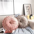 thumbnail image 2 of LCXmlly Throw Pillow Seat Pillow Ruffle Super Soft Comfortable Touch Full Filling Elastic Decorative Round Office Nap Back Support Plush Pillow Home, 2 of 6
