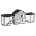 thumbnail image 1 of CoSoTower Large Rabbit Hutch Wood Bunny Cage Outdoor Guinea Pig House with Double Runs Slide Out Tray Ramps, 1 of 7