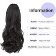 thumbnail image 2 of ORUYROP Extension de Queue de Cheval, extensions de Cheveux à Pince Griffe de 16 Pouces Queue de Cheval Cheveux Courts Bouclés Extension de Cheveux Pièce de Cheveux Synthétique d'Apparence Naturelle pour Femmes Noir Naturel, 2 of 6
