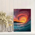thumbnail image 2 of Qisvanset Impressionist Wave Sunset Canvas Print 12x16 Inch Dining Room Decor, 2 of 8