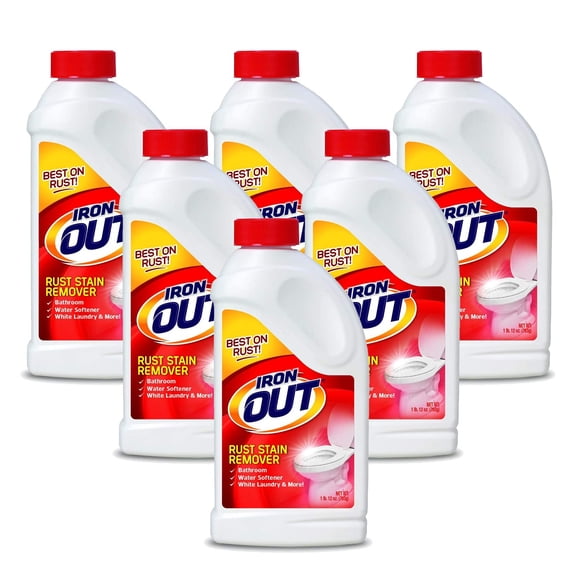 Iron OUT Powder Rust Stain Remover, Remove and Prevent Rust Stains in Bathrooms, Kitchens, Appliances, Laundry, and Outdoors, 1 P