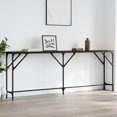 thumbnail image 1 of vidaXL Table Console Noire 200x29x75 cm Bois Manufacturé, 1 of 1