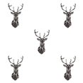 thumbnail image 2 of Decodeary Self Adhesive 3D Deer Head Mirror Wall Sticker For Easy Application black XXL 5Set, 2 of 6