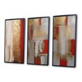 thumbnail image 3 of Designart "Lunar Redemption Abstract in Gold and Red I" Abstract Painting Framed Wall Art Set Of 3 - Gold Modern Frame Gallery Wall Set For Home Decor, 3 of 6