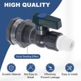 thumbnail image 3 of Uxcell 2 Set Rain Barrel Faucet Kit, 1" GHT Plastic Rain Barrel Spigot, Grey, 3 of 5