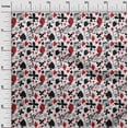 thumbnail image 3 of oneOone Polyester Spandex Red Fabric Poker Card Craft Projects Decor Fabric Printed By The Yard 56 Inch Wide, 3 of 4