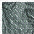 thumbnail image 4 of Soimoi Green polyester Crepe Fabric Leaf Floral Printed Craft Fabric by the Yard 42 Inch Wide, 4 of 6