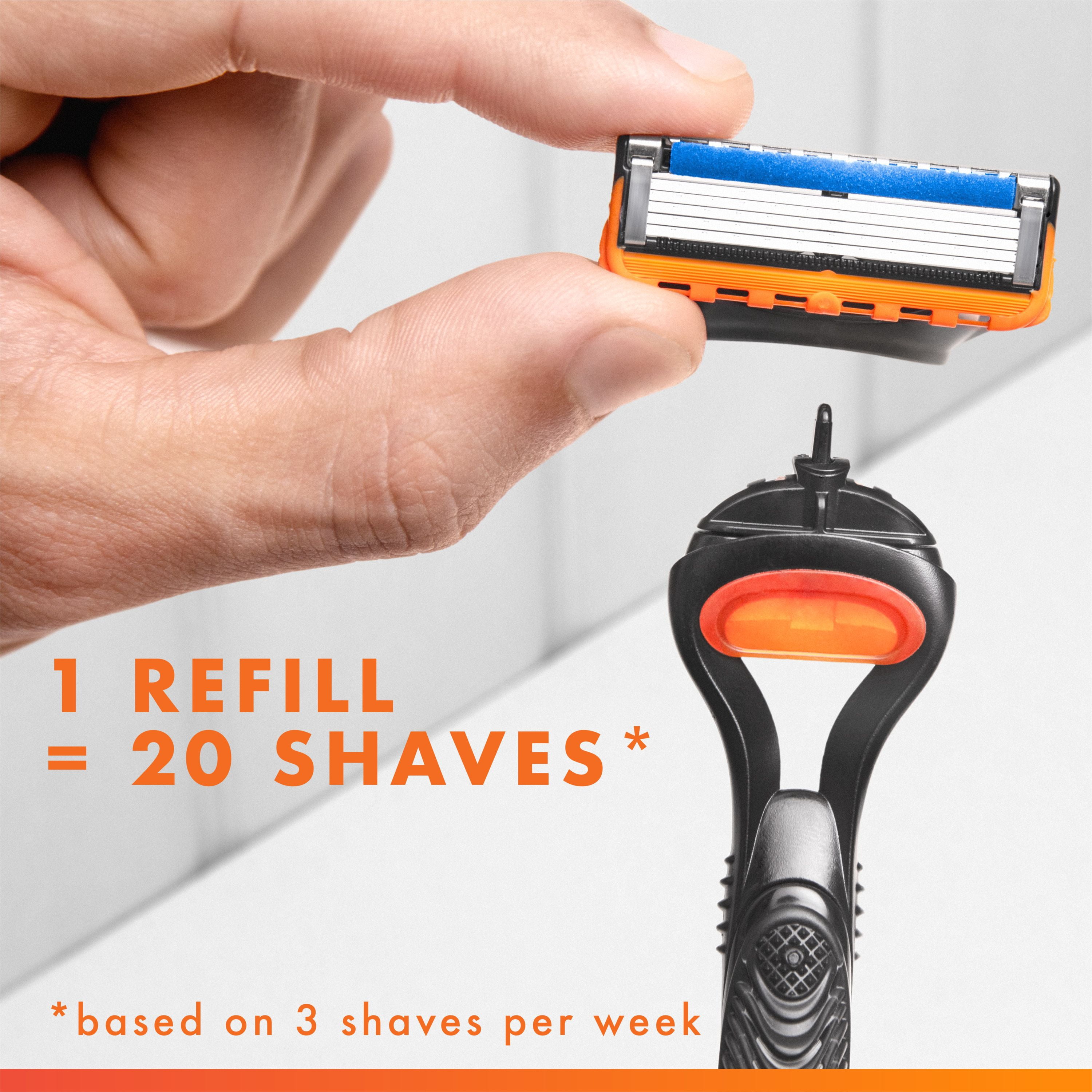 Gillette Fusion5 Rasoir pour Hommes, 1 Manche de Rasoir, 2 Cartouches de Lames, avec Bande Lubrifiante et Tondeuse de Précision pour Hommes