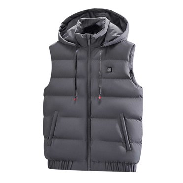 Black Friday Deals! TopLLC Winter Coats for Men,Men's 9-zone Smart Heating Vest Jacket Charging Smart USB Carbon Fiber Heating Warm Hooded Vest Men's And Women's Same Jacket Coat