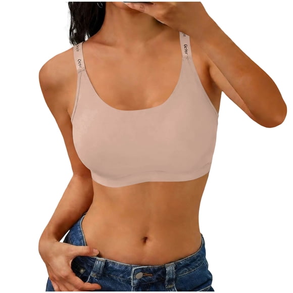 Tauxra Soutiens-gorge Sans Coutures et Sans Armatures pour Femmes, Couleur Unie, Confort au Quotidien, avec Bretelles Ajustables, Coussinets Amovibles et Ajustement Lisse pour le Port Quotidien