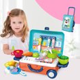 thumbnail image 2 of Children Suitcase Playset Simulated Pretend Play Cosmetic Toy Kids Toy Tool Set, 2 of 10