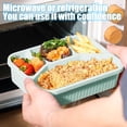thumbnail image 4 of Yhmxh Home and Kitchen,Kitchen Gadgets Wheats Straw Squares Four Compartments Lunch Box With Transparent Lid Lunch Box Fruit Compartment Refrigerator Fresh Complementary Food Box Plasti C Lunch Boxs, 4 of 6