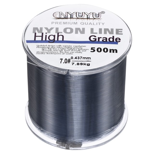 Uxcell 547Yard 17Lb Fil de Pêche en Nylon Monofilament Revêtu de Fluorocarbone Gris