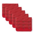 thumbnail image 1 of INSPIRE CHIC Rallonges de Soutien-Gorge pour Femmes à 3 Crochets 3 Rangées Bretelle de Soutien-Gorge Extensible Boucle Crochets Bande de Soutien-Gorge Rouge 5, 1 of 5