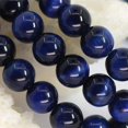 thumbnail image 2 of Bracelet Extensible en Perles Rondes de 6 mm en Oeil de Tigre Bleu Teint, Unisexe 6,5 Pouces, 2 of 2