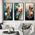 thumbnail image 1 of Designart "Organic Blessings from the Otherworldly Multiverse II" Minimalism Framed Wall Art Set Of 3 - White Abstract Minimalism Frame Gallery Set For Office Decor, 1 of 6