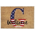 thumbnail image 2 of 4th of July Door Mat Outdoor,Independence Day Welcome Doormat, 4th of July Coir Doormat with Non Slip Backing ,Patriotic Mat Star Front Porch Rugs For Home Entrance 4th of July Decoration,(15*24"), 2 of 2