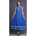 thumbnail image 2 of Bimba Kurti Longue Indienne Mandala Bleue pour Femmes Tenue de Fête Imprimée Sans Manches Robe Anarkali Kurti Moyen, 2 of 6