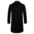 thumbnail image 5 of Ceisia Men's Regular-Fit Double-Breasted Notched-Lapel Faux-Fur Collar Mid-Length Wool-Blend Coat Gift, 5 of 5
