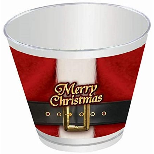 Merry Christmas Santa's Belt 9oz. Paper Cups Holiday Party Tableware 8pc/pk