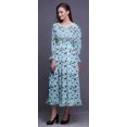 thumbnail image 3 of Bimba Robe Maxi Longue à Volants Bohème Renaissance Smockée en Coton pour Femme - Petit, 3 of 5