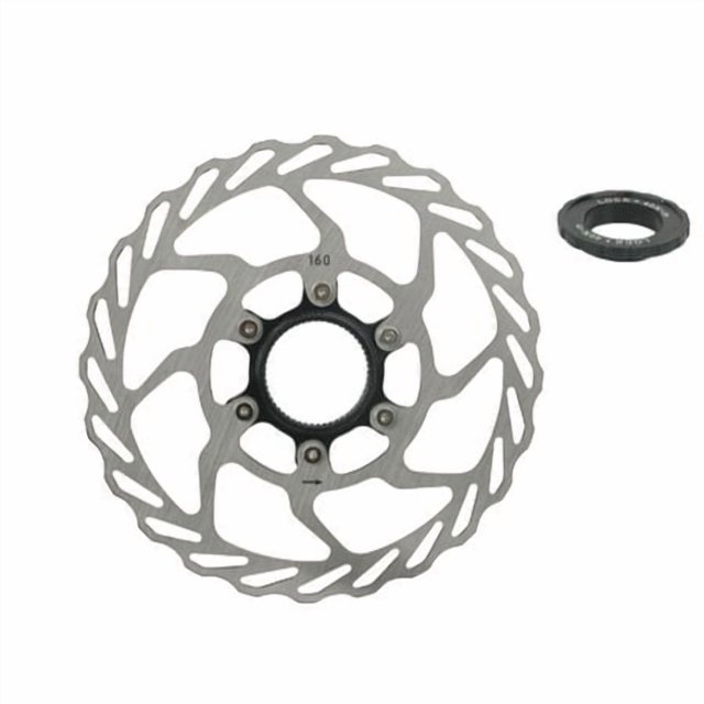 Stainless Steel Mountain Bicycles Center Rotors Lock Disc Brake Rotor Portable Removable Heats Dissipation Cycling Cycle Rotors 160mm