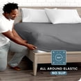 thumbnail image 3 of Bare Home Fitted Sheet - Premium 1800 Collection - Deep Pocket - Ultra-Soft Wrinkle Resistant - Twin XL, Gray, 3 of 7