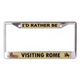 thumbnail image 1 of Je Préférerais Visiter le Cadre de Plaque de Chrome License de Rome, 1 of 1