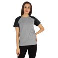 thumbnail image 1 of Inkmeso Womens Raglan Short Sleeve T-Shirt Regular Fit Casual Solid Basic Tee T-Shirts, 1 of 7