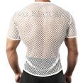 thumbnail image 5 of QIPOPIQ Men's T-Shirt Mesh Fishnet Sleeveless Undershirt Hollow Out Top Clearance, 5 of 5