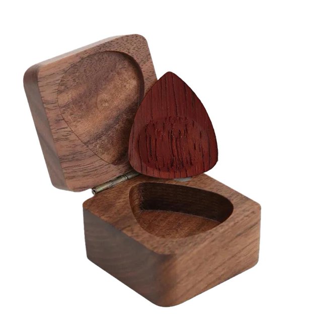 Guitar Pick Wooden Guitar Picks Holder Personalized Guitar Pick Case Box :ψ P8G3