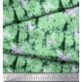 thumbnail image 2 of Soimoi Green Japan Crepe Satin Fabric Insect & Texture Print Fabric by The Yard 42 Inch Wide, 2 of 2