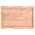 thumbnail image 3 of vidaXL Table Top Light Brown 80x50x(2-4) cm Treated Solid Wood Live Edge, 3 of 5