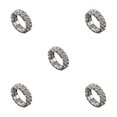 thumbnail image 2 of Maytalsory Deluxe Stretch Crystal Ring Unique For Statement Of Love Fashionable Inlaid Ring silver 2 rows 5Set, 2 of 6