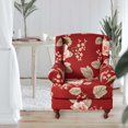 thumbnail image 4 of Stretch Wingback Chair Cover Washable Single Sofa Seat Cover for Bedroom Wedding Red, 4 of 8