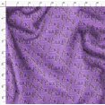 thumbnail image 4 of Soimoi Purple Velvet Fabric Floral Love Text Decor Fabric Printed Yard 60 Inch Wide, 4 of 5