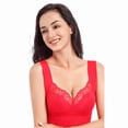 thumbnail image 1 of RKSTN Women's Plus Size Bra Unadjustable Sports Extra-Elastic Breathable Lace Trim Bra, 1 of 4