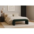 thumbnail image 2 of Meridian Furniture Niagara Green Boucle Fabric Bench, 2 of 8