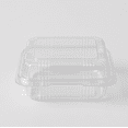 thumbnail image 1 of 32oz PET Hinged Lid Clear Clamshell 200/Pack, 1 of 5